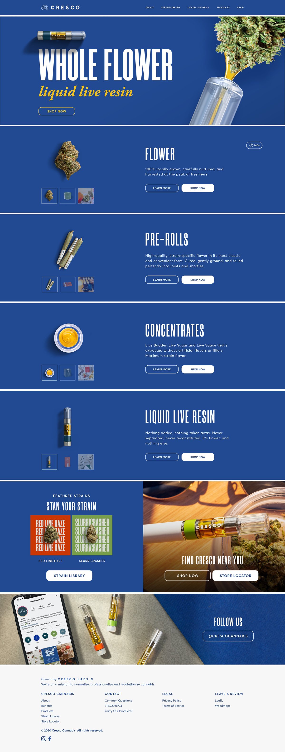 cresco cannabis — website design 2