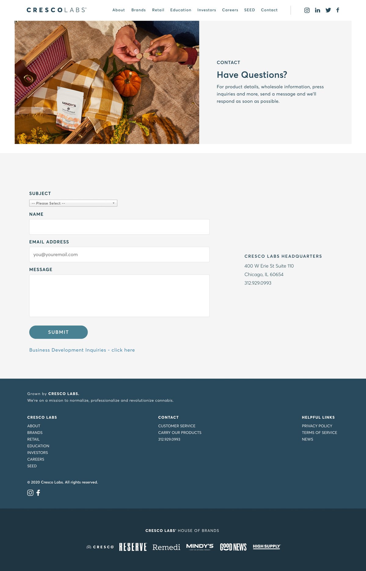 cresco labs — website design 3