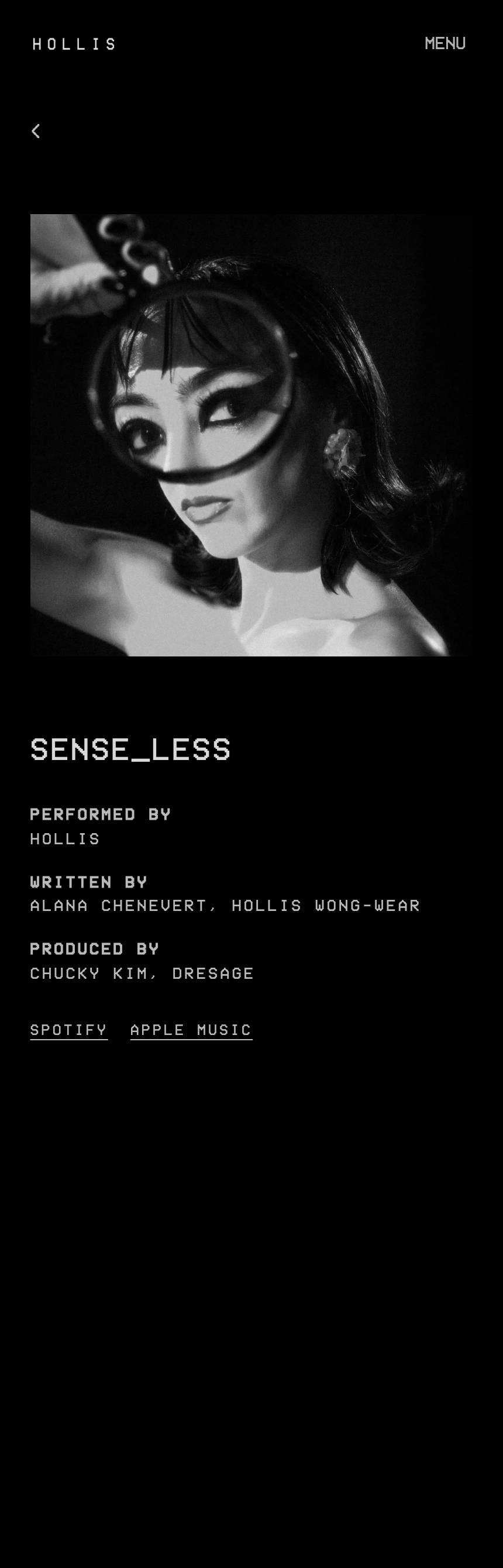 Mobile interface 5 for HOLLIS — Artist Website